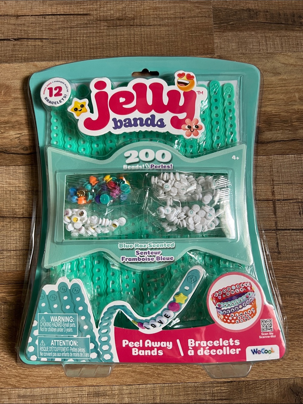 New Jelly Beans Kids Peel Away Bracelet Kit - Teal & White